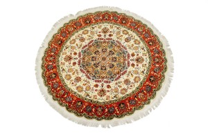 Cream Classic 5'5X5'5 Tabriz Persian Rug
