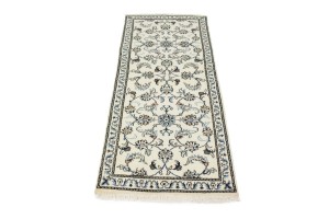Cream Classic 3X6 Nain Kashmar Persian Runner Rug