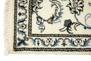Cream Classic 3X6 Nain Kashmar Persian Runner Rug