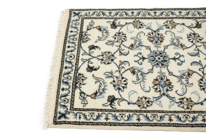 Cream Classic 3X6 Nain Kashmar Persian Runner Rug
