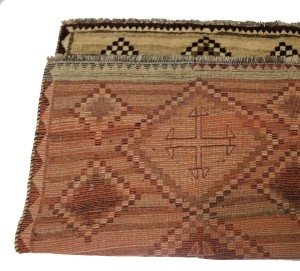 Vintage Beige Tribal 4X6 Shiraz Persian Rug