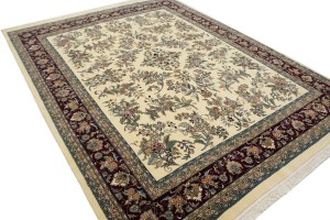 Cream Classic Floral 8X10 Oriental Rug