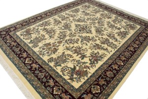 Cream Classic Floral 8X10 Oriental Rug