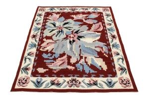 Red Floral Dhurrie 8X10 Chinese Oriental Rug
