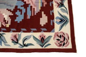 Red Floral Dhurrie 8X10 Chinese Oriental Rug