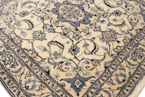Vintage Cream Classic 6X6 Nain Tabas Persian Rug