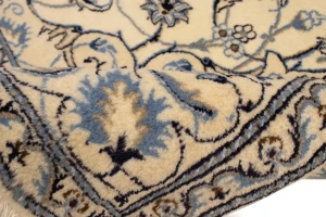 Vintage Cream Classic 6X6 Nain Tabas Persian Rug