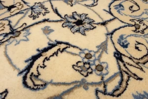 Vintage Cream Classic 6X6 Nain Tabas Persian Rug