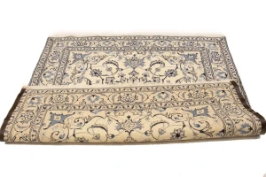 Vintage Cream Classic 6X6 Nain Tabas Persian Rug