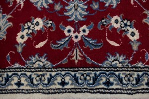 Vintage Red Floral 3X5 Nain Persian Rug