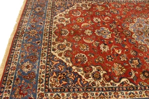 Semi Antique Orange-red Classic 9X13 Najafabad Persian Rug