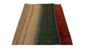 Multiolored Stripes Tribal 5X6 Gabbeh Persian Rug