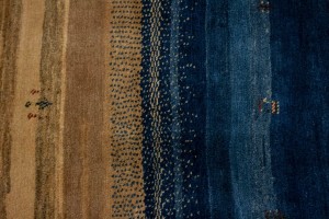 Multiolored Stripes Tribal 5X6 Gabbeh Persian Rug