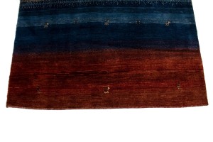 Multiolored Stripes Tribal 5X6 Gabbeh Persian Rug