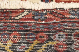 Semi Antique Rusty Red Tribal 5X6 Karajeh Persian Rug