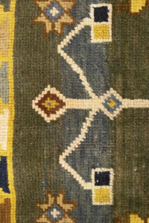 Vintage Gray & Olive Pictorial 4X7 Shiraz Persian Rug