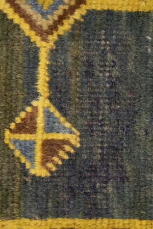 Vintage Gray & Olive Pictorial 4X7 Shiraz Persian Rug