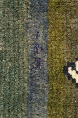 Vintage Gray & Olive Pictorial 4X7 Shiraz Persian Rug