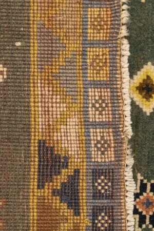 Vintage Gray & Olive Pictorial 4X7 Shiraz Persian Rug