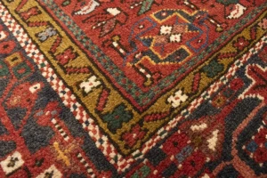 Vintage Rusty Red Tribal 5X6'6 Karajeh Persian Rug