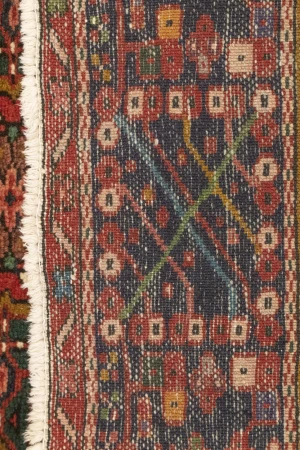 Vintage Rusty Red Tribal 5X6'6 Karajeh Persian Rug