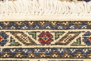 Antique Cream Pictorial 4'4X6'4 Ardebil Persian Rug