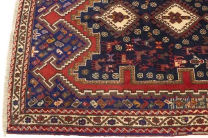 Vintage Plum Tribal 4X7 Shahrbabak Persian Rug