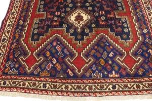 Vintage Plum Tribal 4X7 Shahrbabak Persian Rug