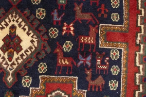Vintage Plum Tribal 4X7 Shahrbabak Persian Rug