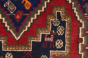 Vintage Plum Tribal 4X7 Shahrbabak Persian Rug