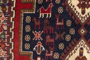 Vintage Plum Tribal 4X7 Shahrbabak Persian Rug