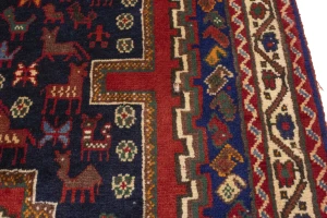 Vintage Plum Tribal 4X7 Shahrbabak Persian Rug