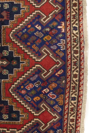 Vintage Plum Tribal 4X7 Shahrbabak Persian Rug