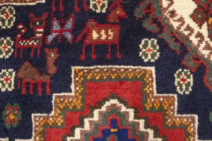 Vintage Plum Tribal 4X7 Shahrbabak Persian Rug