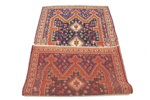 Vintage Plum Tribal 4X7 Shahrbabak Persian Rug