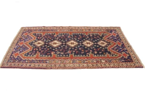 Vintage Plum Tribal 4X7 Shahrbabak Persian Rug