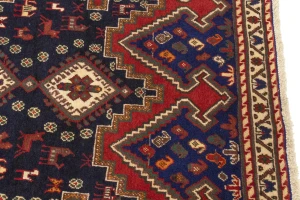 Vintage Plum Tribal 4X7 Shahrbabak Persian Rug