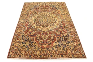 Vintage Red Floral 5X7 Bakhtiari Persian Rug