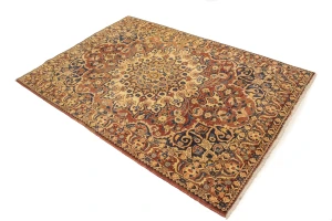 Vintage Red Floral 5X7 Bakhtiari Persian Rug