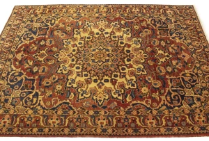Vintage Red Floral 5X7 Bakhtiari Persian Rug