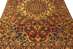 Vintage Red Floral 5X7 Bakhtiari Persian Rug