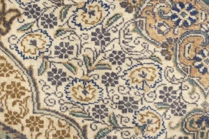 Semi Antique Cream Traditional 4'6X6'4 Tabriz Persian Rug