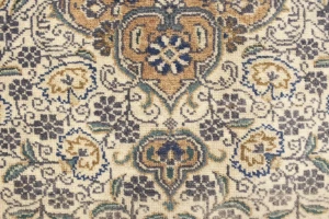 Semi Antique Cream Traditional 4'6X6'4 Tabriz Persian Rug