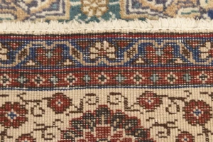 Semi Antique Cream Traditional 4'6X6'4 Tabriz Persian Rug