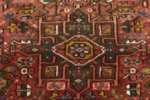 Semi Antique Tribal Geometric 4X5 Karajeh Persian Rug