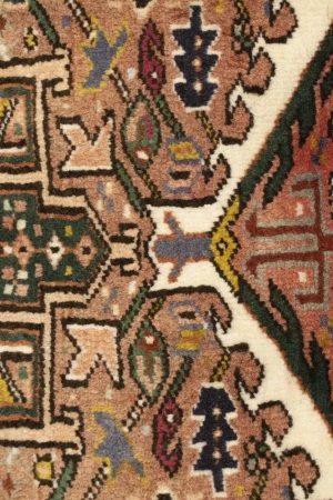 Semi Antique Tribal Geometric 4X5 Karajeh Persian Rug