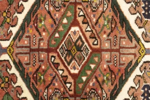 Semi Antique Tribal Geometric 4X5 Karajeh Persian Rug