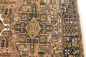 Semi Antique Tribal Geometric 4X5 Karajeh Persian Rug