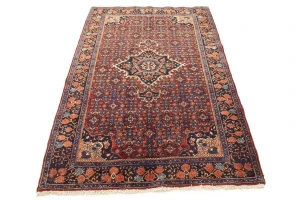 Vintage Floral Maroon Red 4X6'5 Gholtogh Persian Rug