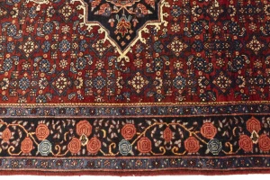 Vintage Floral Maroon Red 4X6'5 Gholtogh Persian Rug